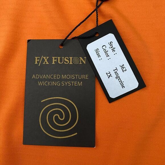 F/X Fusion Men's T-Shirt Size 2X Short Sleeve Crew Neck Pullover Orange Reg. New - Picture 7 of 12